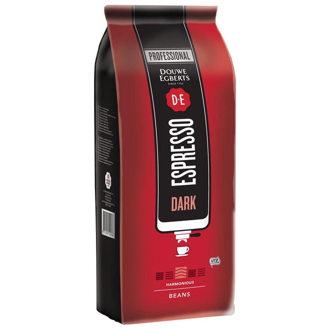 Douwe Egberts - Kaffeebohnen, Espresso Dunkel, Packung von 1 kg