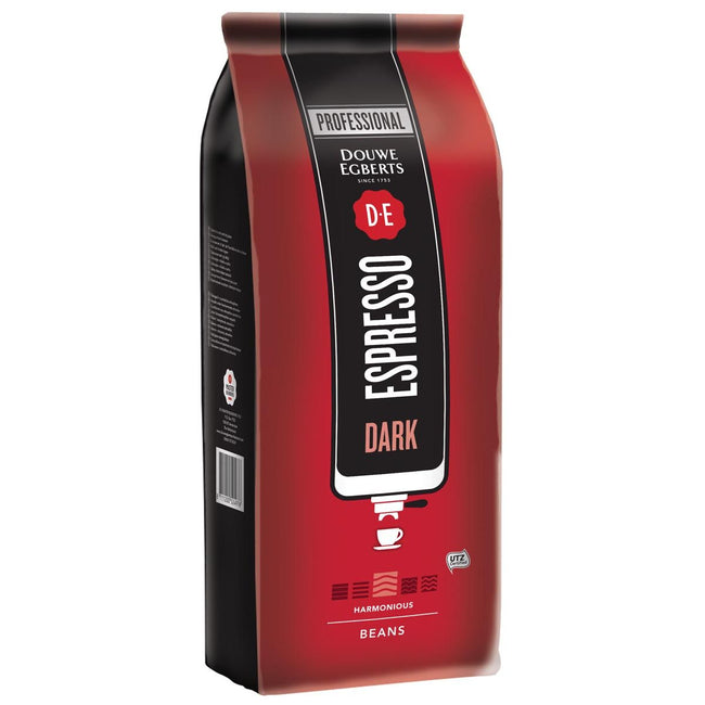 Douwe Egberts - café en grains, expresso noir, paquet de 1 kg