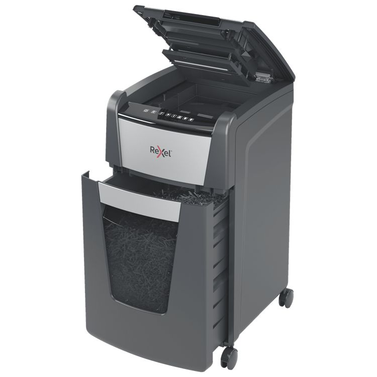Rexel -  AutoFeed+ 225M papiervernietiger Microversnippering 55 dB 23 cm Zwart, Grijs