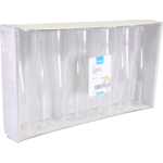 Klika -  Glas, champagneglas, dispenserdoos, pS, 100ml, 200mm, glashelder, 100 stuks (afbeelding 2)