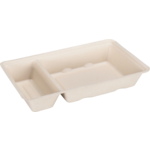 Depa -  Bak, Bagasse (suikerrietpulp), A20, snackbak, 205x120x36mm, naturel, 600 stuks (afbeelding 2)