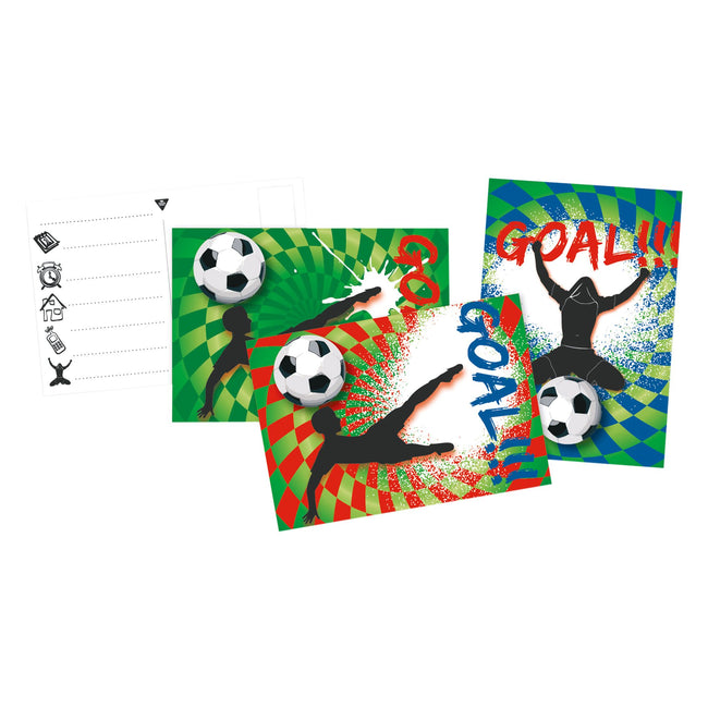 Haza -  Wenskaart  uitnodiging goal 6 stuks