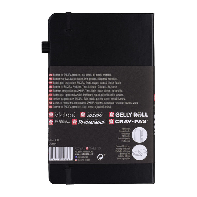 Sakura -  Schetsboek 80 zwarte vellen 130x210mm zwart | 5 stuks