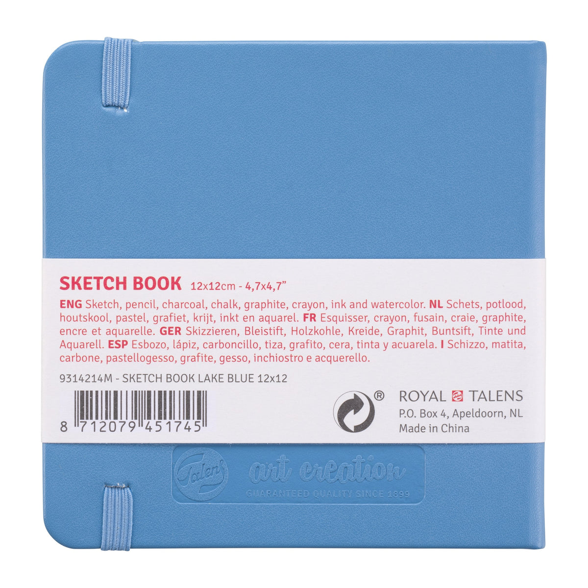 Talens Art Creation -  Schetsboek art creation 120x120mm blauw | 5 stuks