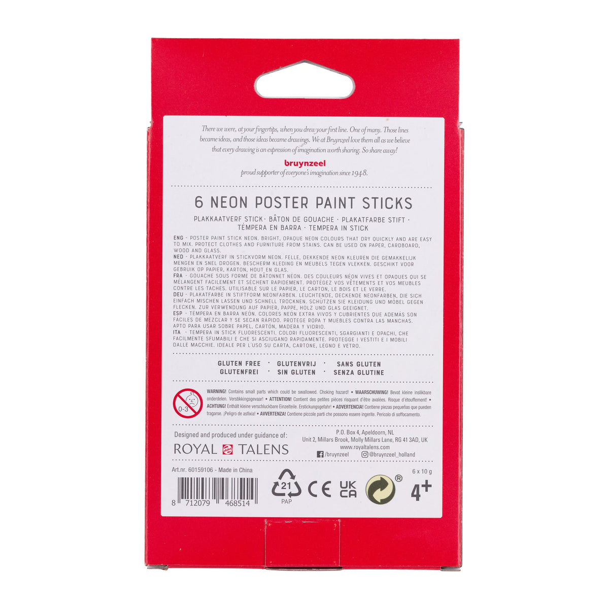 Bruynzeel -  Verfstift  kids 6st ass neon