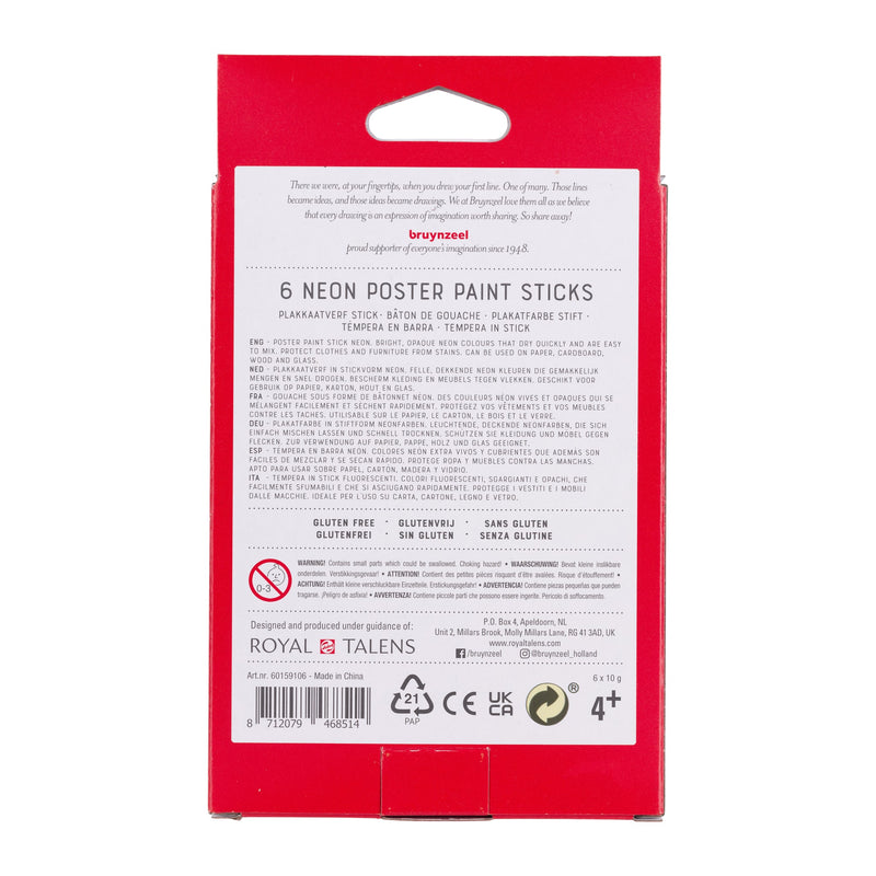 Bruynzeel -  Verfstift  kids 6st ass neon