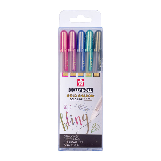 Sakura -  Gelschrijver gelly roll gold shadow | 6 stuks