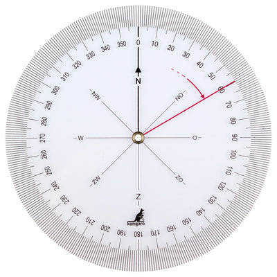 Kangaro -  Koershoekmeter  kunststof 126mm transparant | 10 stuks