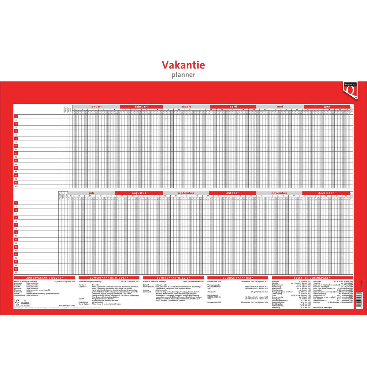 Quantore -  Vakantieplanner 2027