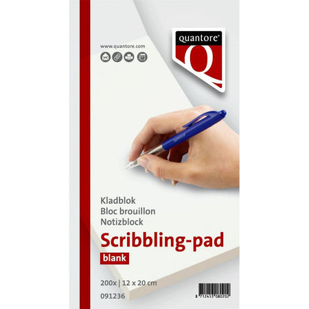 Quantore -  Kladblok 12x20cm 45gr 200vel | 5 stuks