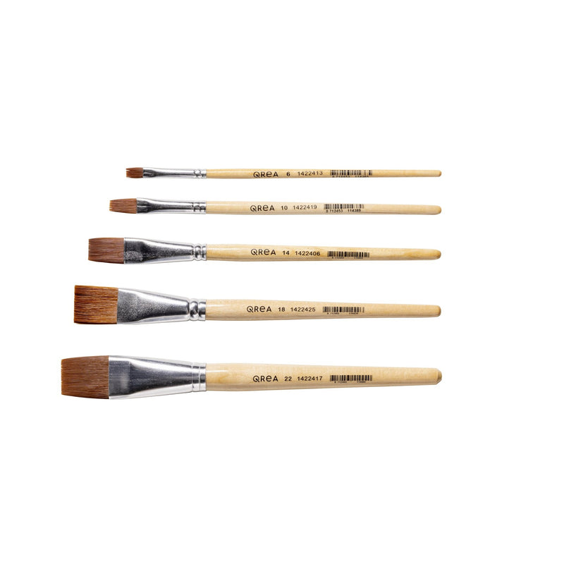 Qrea -  Kwast synthetisch set à 5 breedtes