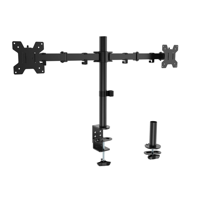 Quantore -  Monitorarm 2 schermen 17-27 inch zwart | 4 stuks