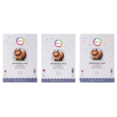 Qrea -  Tekenblok a3 50vel 90gr gelijmd | 5 stuks