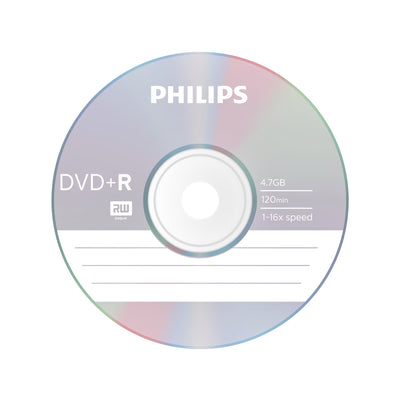 Philips -  Dvd+r  4.7gb 16x sp (50) | 15 stuks