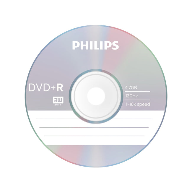 Philips -  Dvd+r  4.7gb 16x sp (50) | 15 stuks