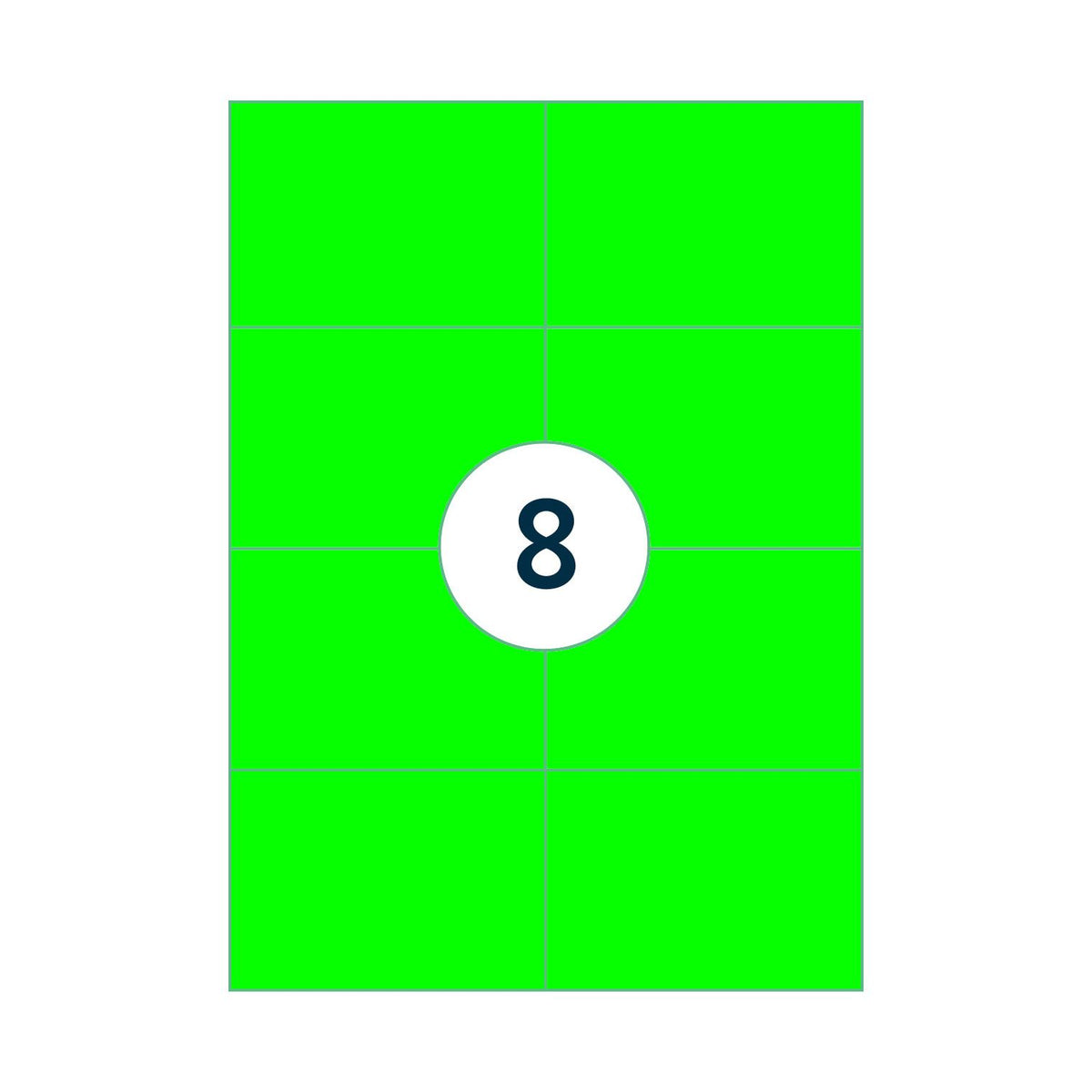 Rillprint -  Etiket 105x74mm fluor groen 800st