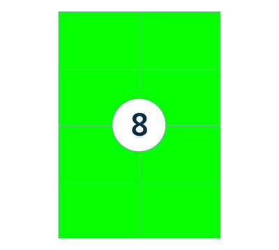 Rillprint -  Etiket 105x74mm fluor groen 800st