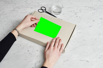 Rillprint -  Etiket 105x74mm fluor groen 800st