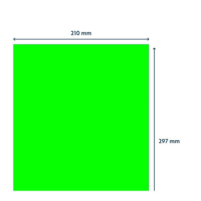 Rillprint -  Etiket 210x297mm fluor groen 100st