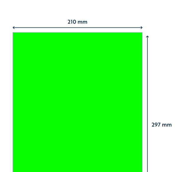 Rillprint -  Etiket 210x297mm fluor groen 100st