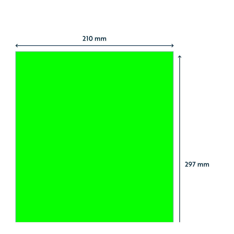 Rillprint -  Etiket 210x297mm fluor groen 100st