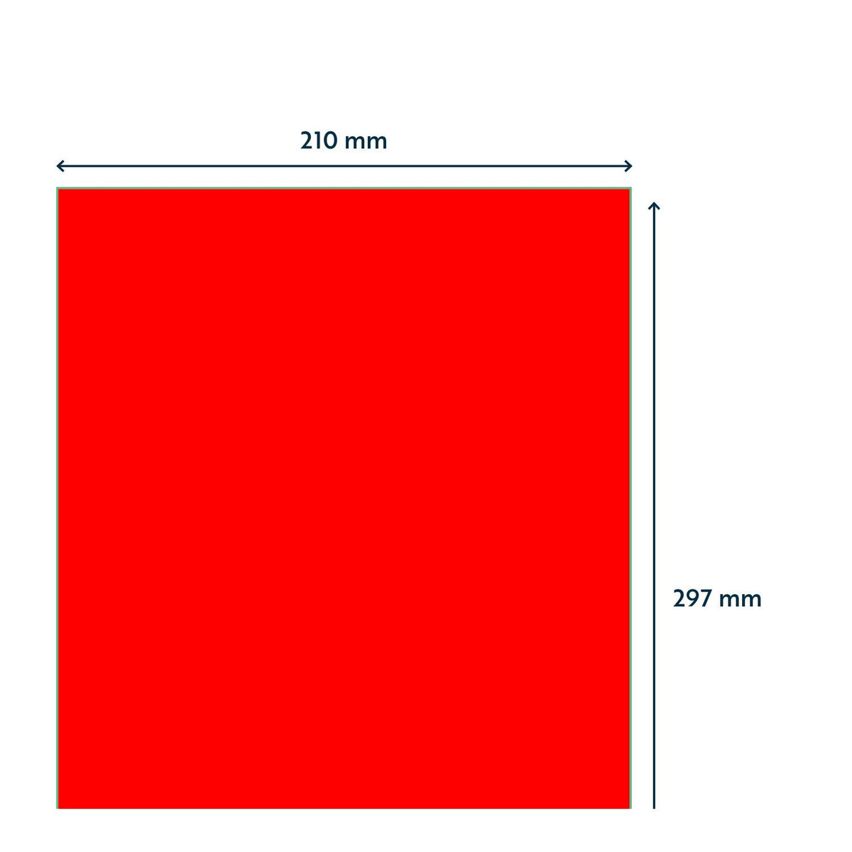 Rillprint -  Etiket 210x297mm fluor rood 100st