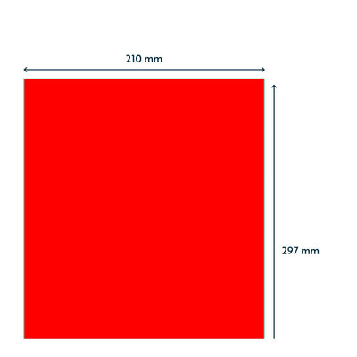 Rillprint -  Etiket 210x297mm fluor rood 100st