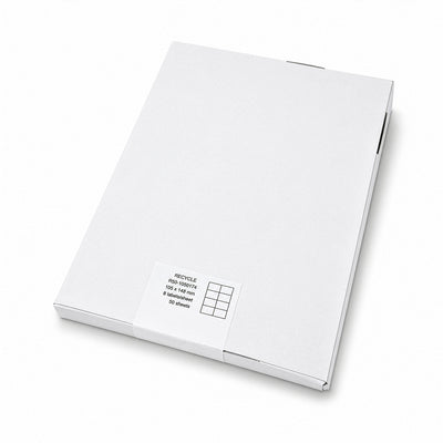 Rillprint -  Etiket gerecycled 105x74mm wit 400st
