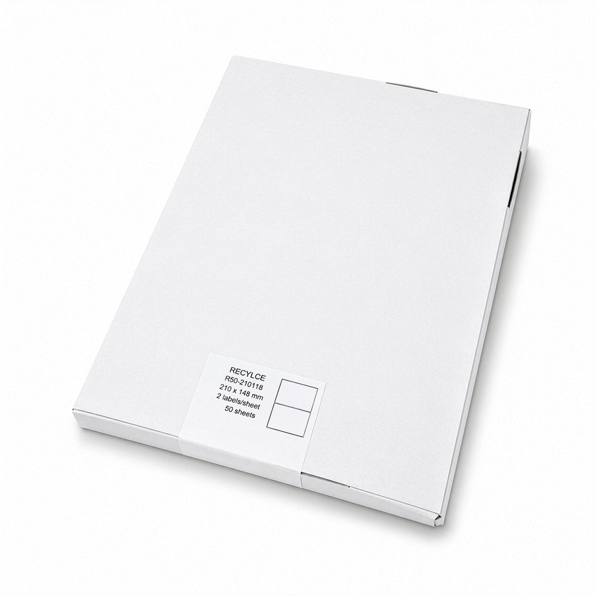 Rillprint -  Etiket gerecycled 210x148mm wit 100st