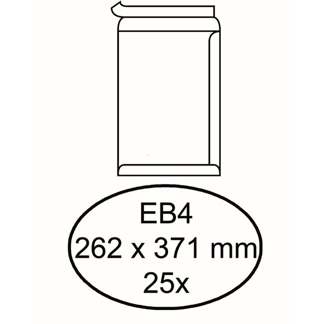 Hermes -  Envelop  akte eb4 262x371 zk 25st wit
