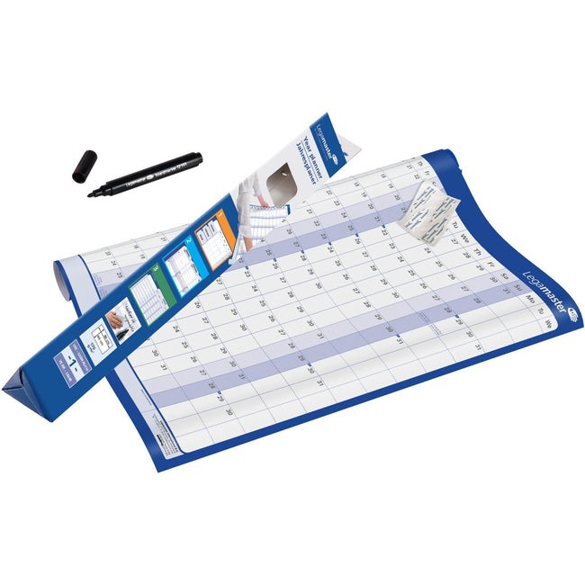 Legamaster -  Jaarpl27 lm 90x60cm hor gelamineerd en oprolbaal