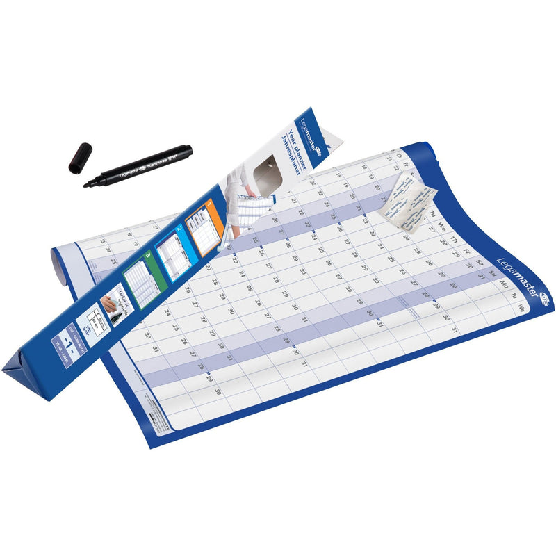 Legamaster -  Jaarplanner 2027 90x60cm horizontaal gelamineerd en oprol..
