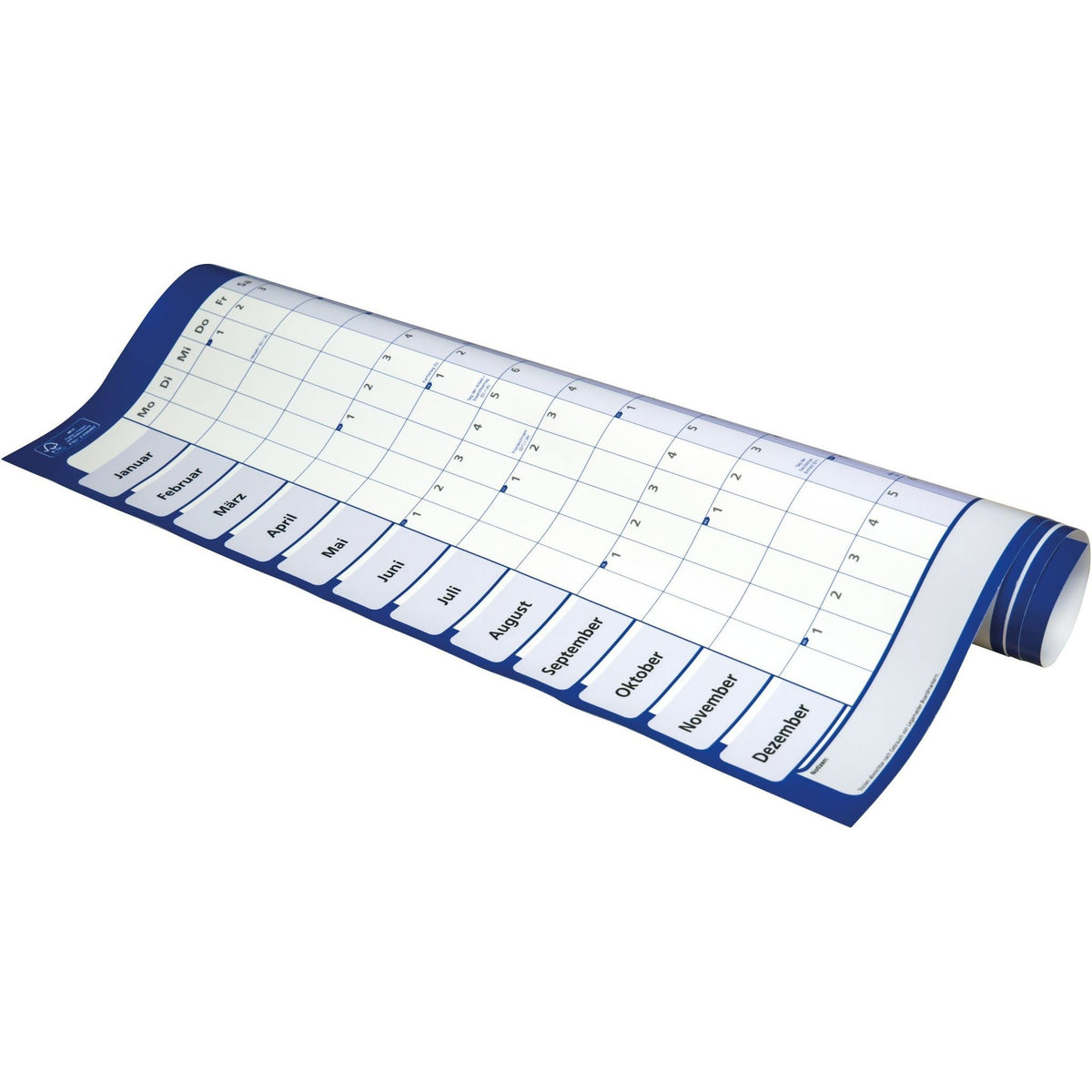 Legamaster -  Jaarpl27 lm 90x60cm hor gelamineerd en oprolbaal
