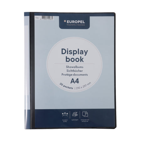 Europel -  Showmap  frontview a4 20 tassen antraciet | 20 stuks