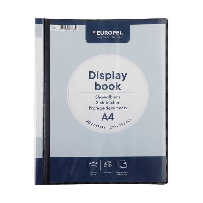 Europel -  Showmap  frontview a4 30 tassen antraciet