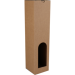 Klika -  Flesdoos, Basic line, golfkarton, 1 fles, 88x87x350mm, bruin, 120 stuks (afbeelding 2)