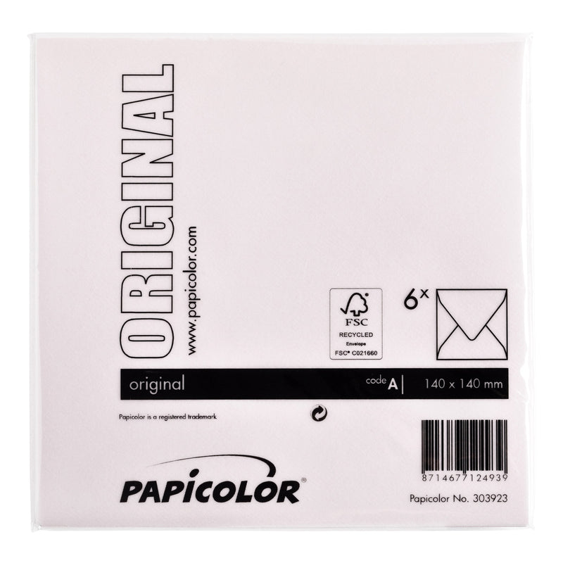 Papicolor -  Envelop  140x140mm lichtroze