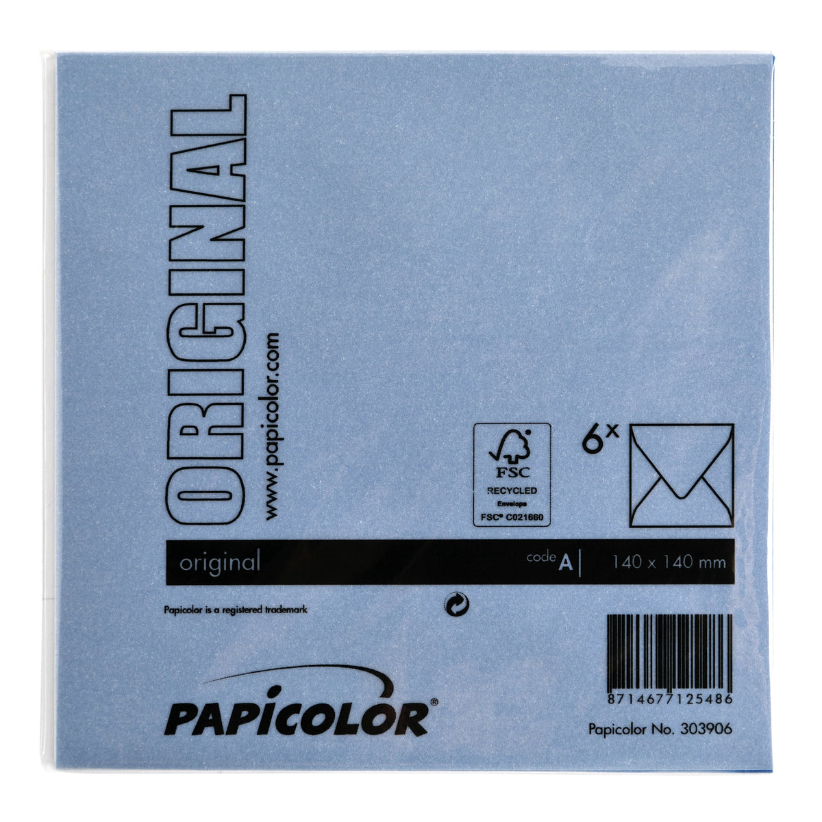 Papicolor -  Envelop  140x140mm donkerblauw