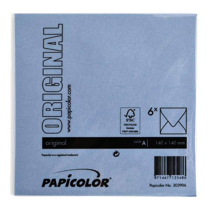 Papicolor -  Envelop  140x140mm donkerblauw