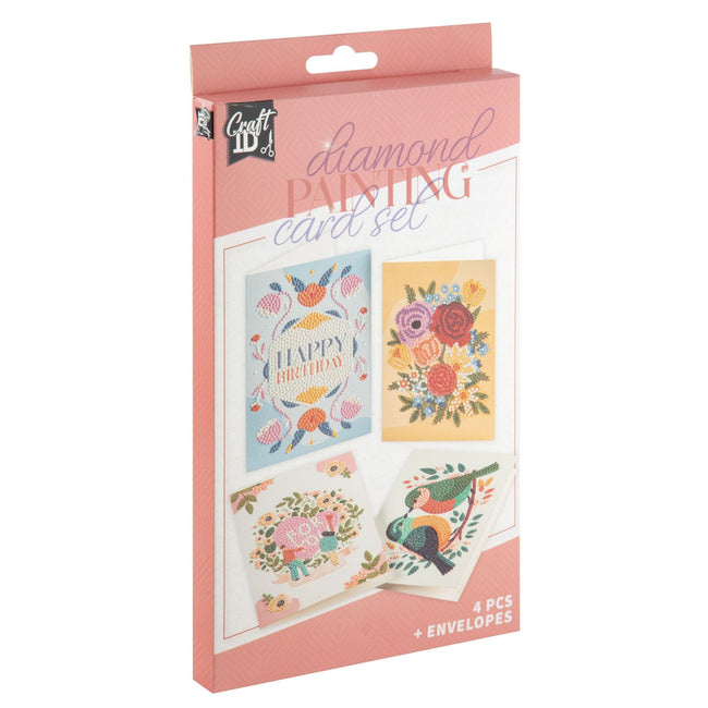 CraftID -  Diamondpainting craft id kaart 13x18cm 4 stuks