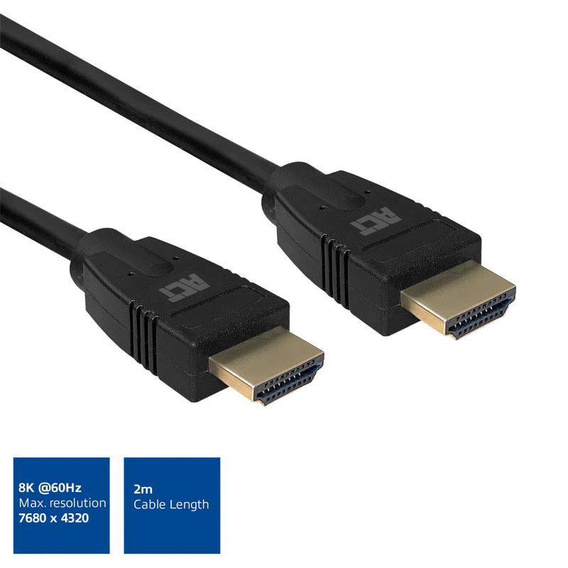ACT -   2 meter HDMI 8K Ultra High Speed kabel v2.1 HDMI-A male HDMI-A male