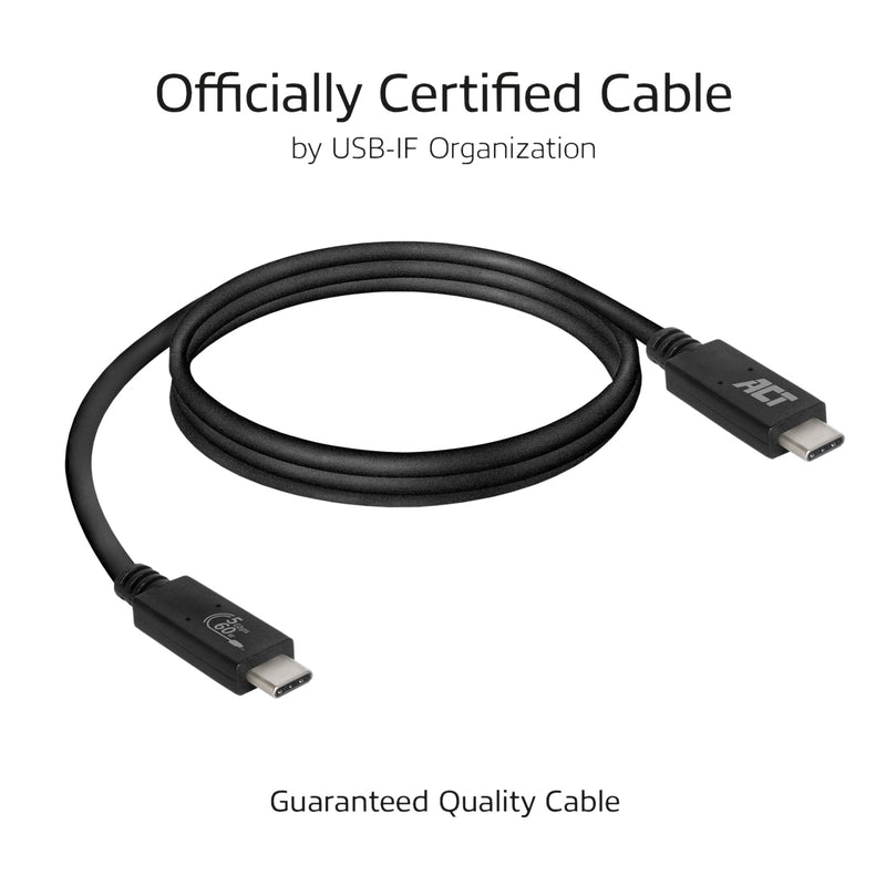 ACT -   USB 3.0 kabel, USB-C, USB-IF gecertificeerd, 1 meter