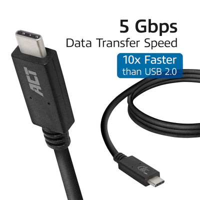 ACT -   USB 3.0 kabel, USB-C, USB-IF gecertificeerd, 1 meter