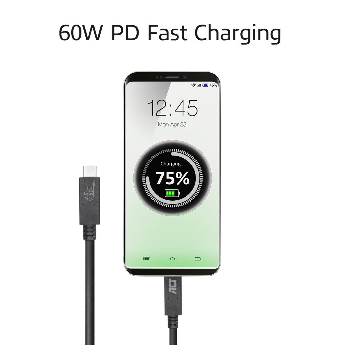ACT -   USB 3.0 kabel, USB-C, USB-IF gecertificeerd, 1 meter