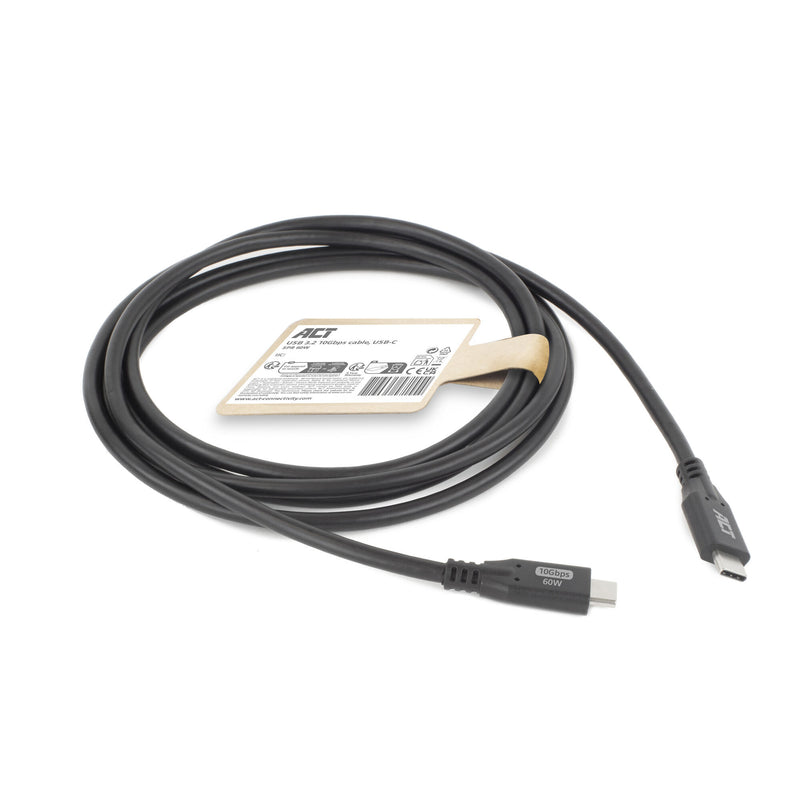 ACT -   USB 3.0 10Gbps 60W USB Type-C kabel, 1 meter