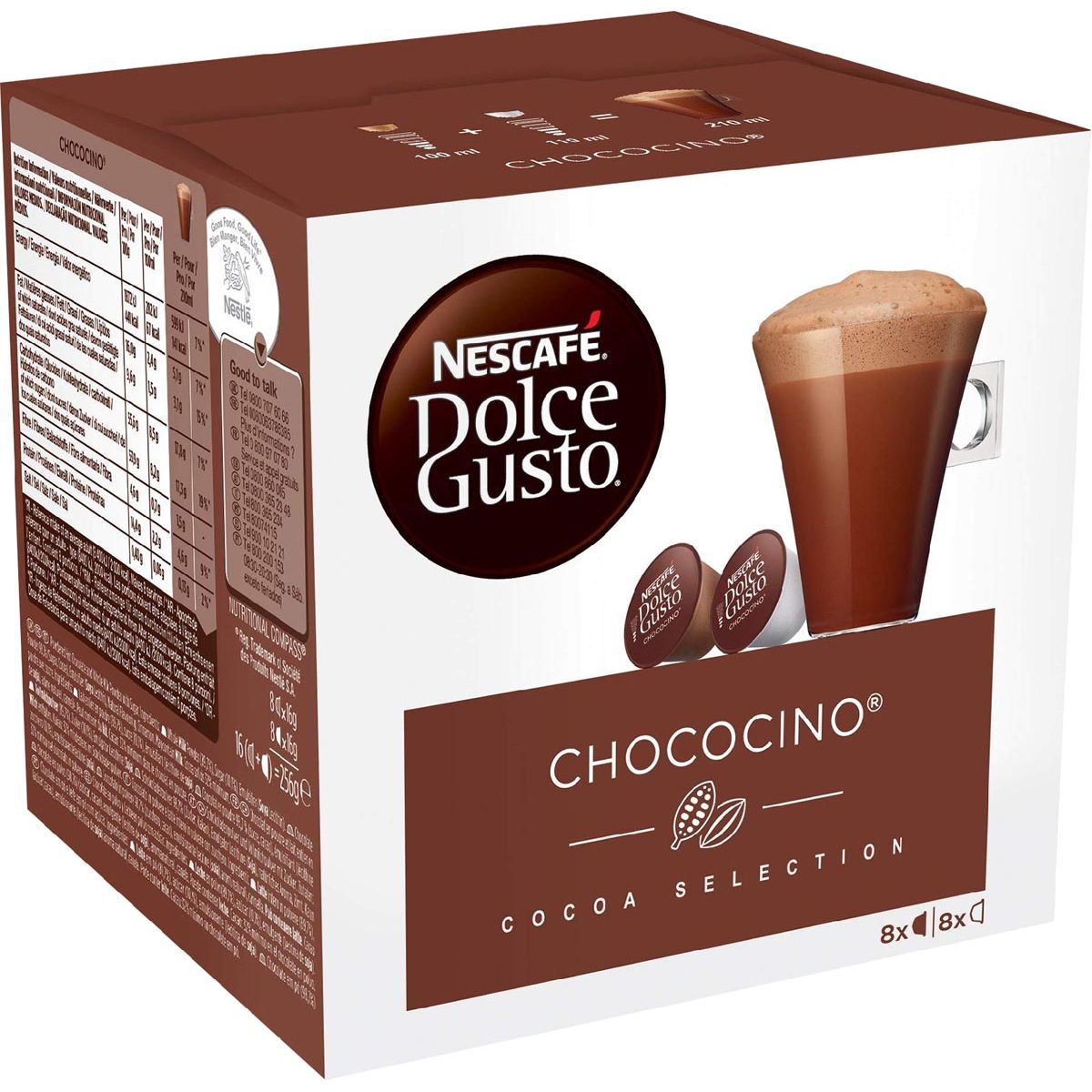 Nescafé - coffee capsules, Chococino, pack of 16 pieces
