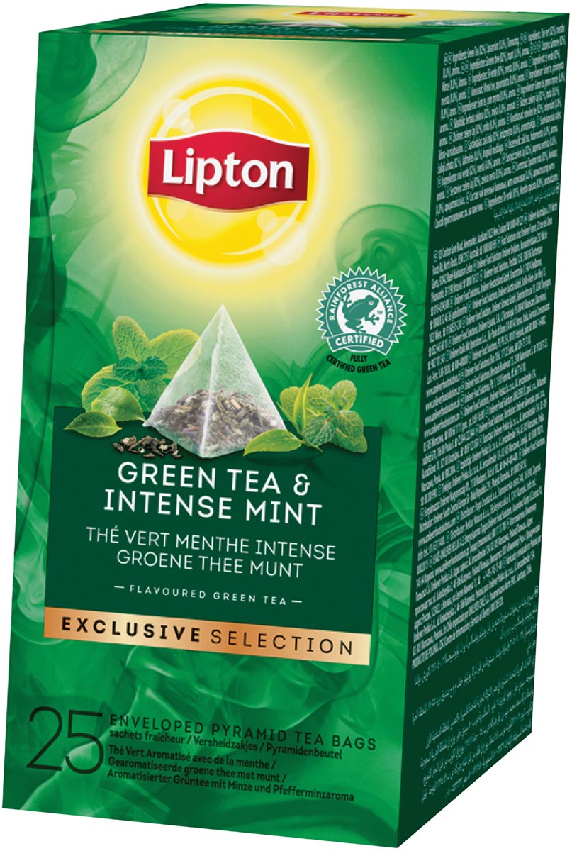 Lipton Tea Company -  thee Exclusive Selection, Groene Thee Munt, doos van 25 zakjes