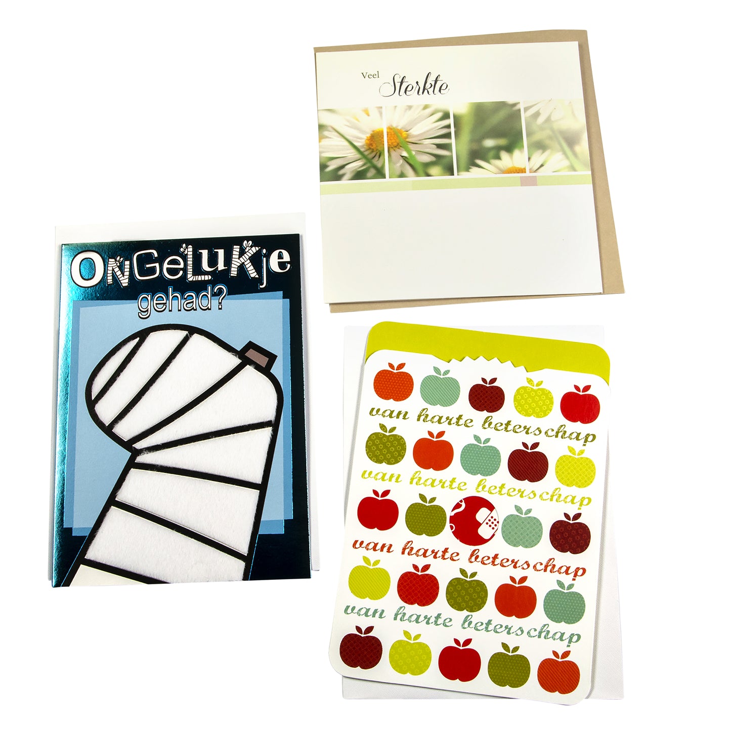 Paperclip -  Navulset wenskaart beterschap 12 kaarten