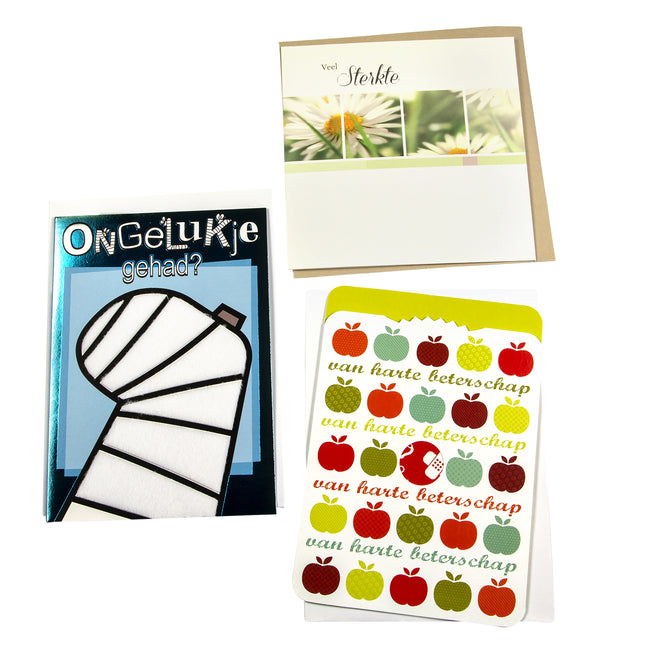 Graffetta - Set di ricarica per biglietti d'auguri guarisci presto 12 biglietti