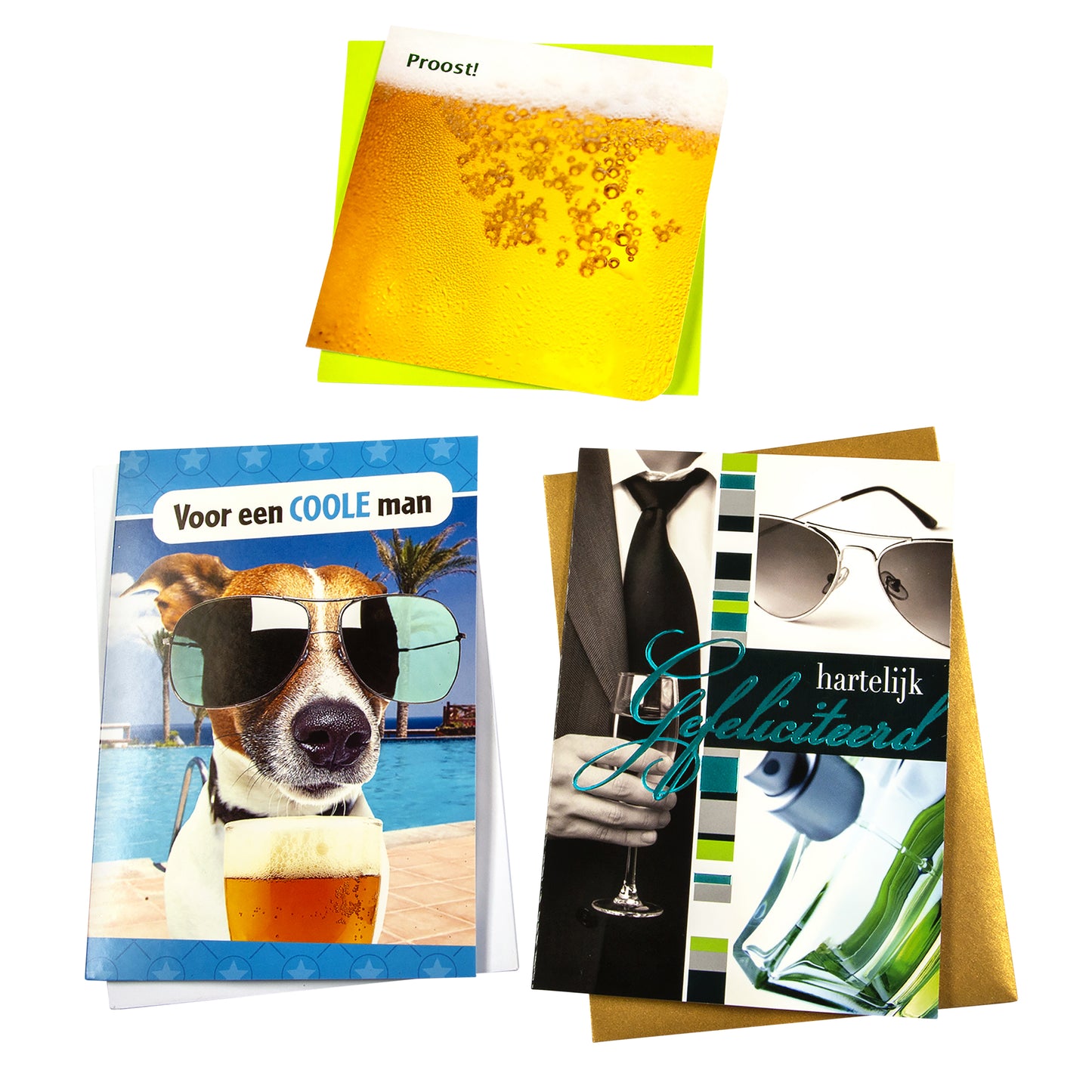 Graffetta - Set di ricarica per biglietti d'auguri compleanno uomo 6 cartoline